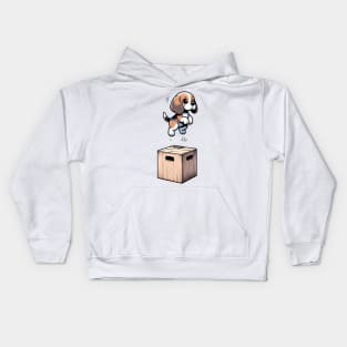 Beagle CrossFit Champion: Box Jump Bonanza Kids Hoodie